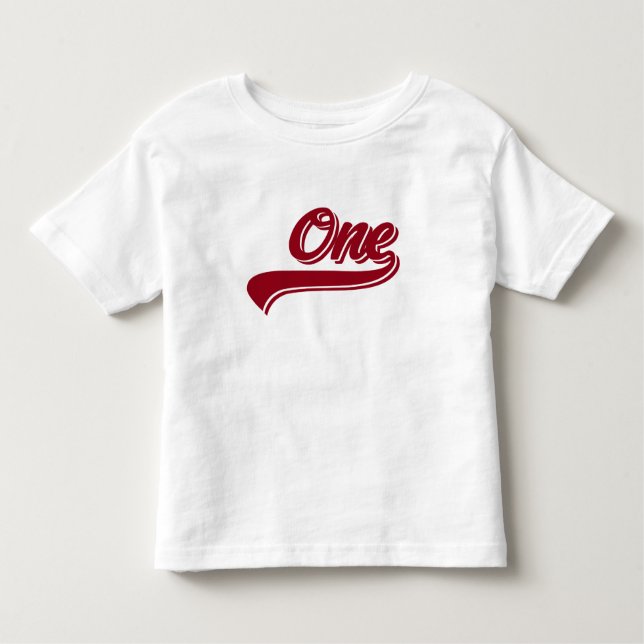 T-shirt de baseball d'un an (Devant)