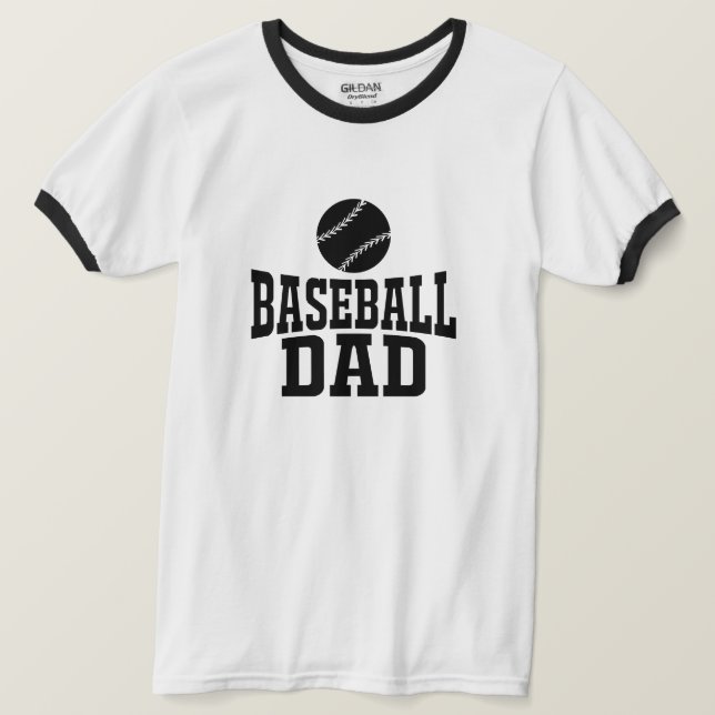 T-shirt de baseball papa Tee de baseball personnal (Design devant)