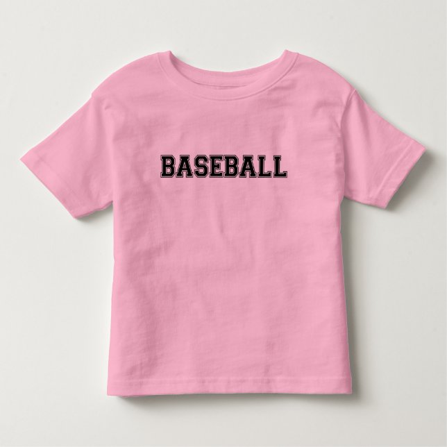 T-shirt de baseball Toddler Ringer (rose) (Devant)