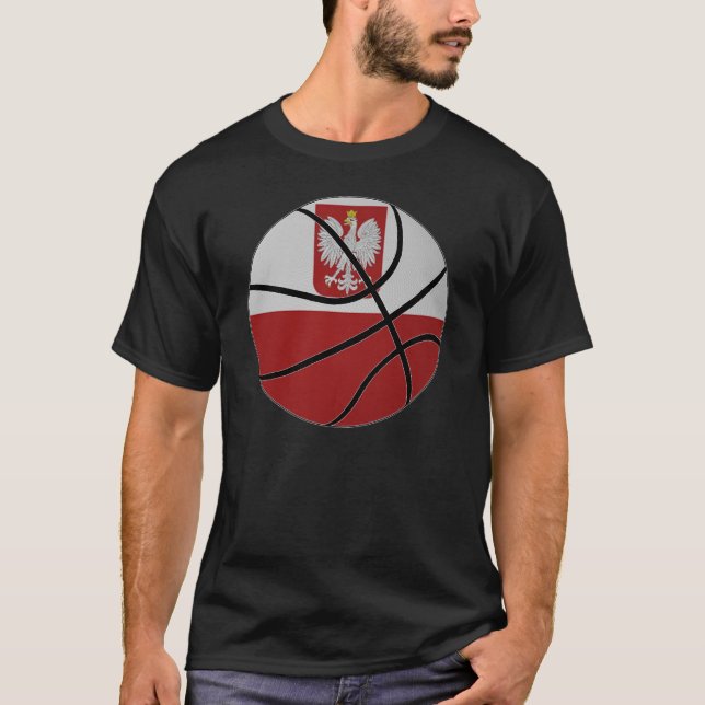 T-shirt de basket-ball de la Pologne (Devant)