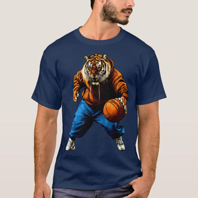 T-shirt de basket-ball en tigre (Devant)