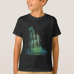 T-shirt de bateau de pirate d'enfants