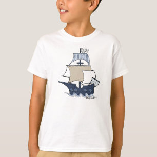 T-shirt de bateau de pirate des enfants