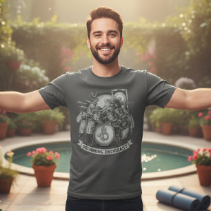 T-Shirt de batteur de poulpe, cadeau de musique dr