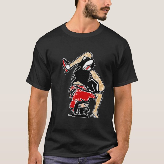 T-shirt de BBoy - image rouge (Devant)