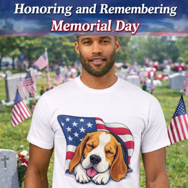 T-shirt de Beagle Patriotique  (Celebrate with a touch of patriotism and puppy love!)