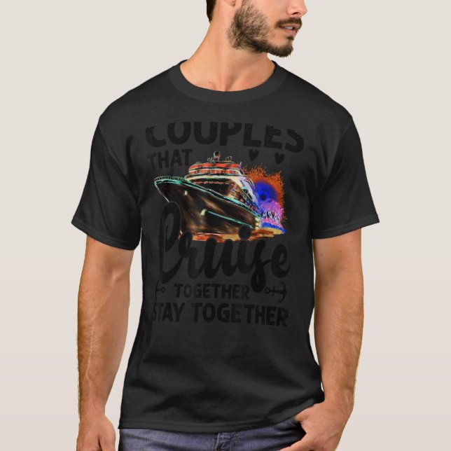 T-shirt De Beaux Couples Qui Croisent Ensemble, Restez Ens (Devant)
