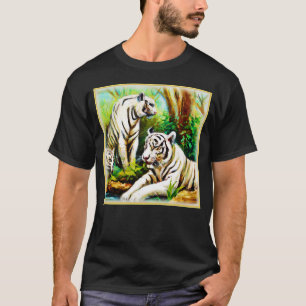 T-shirt De Beaux Tigres Blancs Dans La Jungle. Commandez d