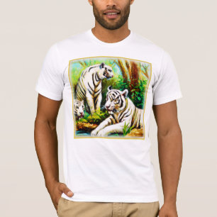 T-shirt De Beaux Tigres Blancs Dans La Jungle. Commandez d