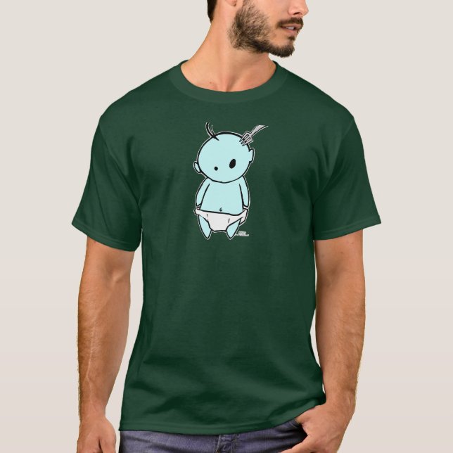 T-shirt de bébé bleu (Devant)