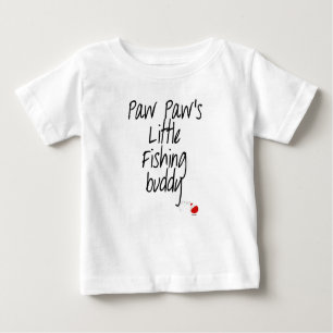 T-shirt de bébé d'ami de la pêche de la patte de