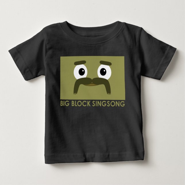 T-shirt de bébé de BBSS Moustachios #3 (Devant)
