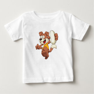 T-shirt de bébé de chien de rugby