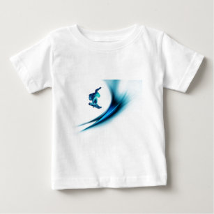 T-shirt de bébé de conception de surf des neiges