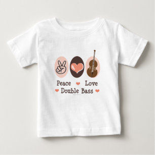 T-shirt de bébé de double basse d'amour de paix