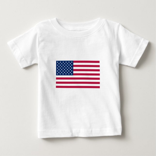 T-shirt de bébé de drapeau américain (Devant)