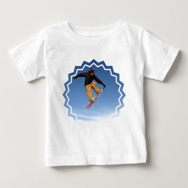 T-shirt de bébé de grippage de queue de surf des (Devant)
