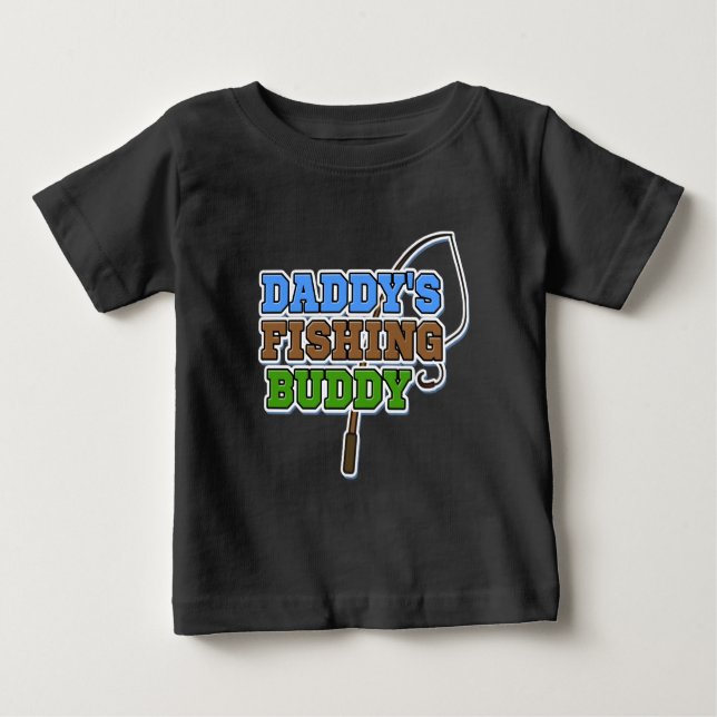 T-shirt de bébé de papa's Fishing Buddy Baby (Devant)