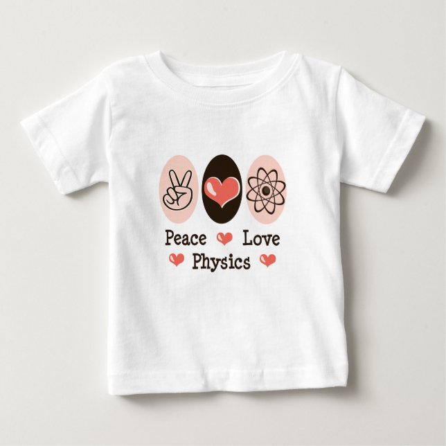 T-shirt de bébé de physique d'amour de paix (Devant)