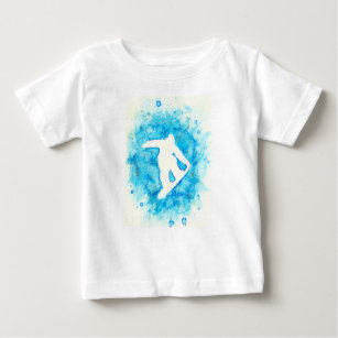T-shirt de bébé de snowboarding