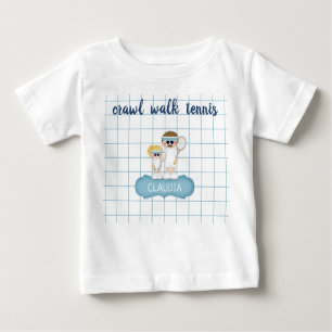 T-shirt de bébé de tennis de promenade de