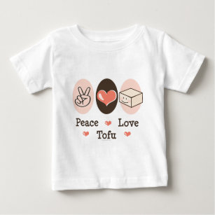 T-shirt de bébé de tofu d'amour de paix