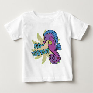 T-shirt de bébé d'hippocampe d'Aileron-Tastic