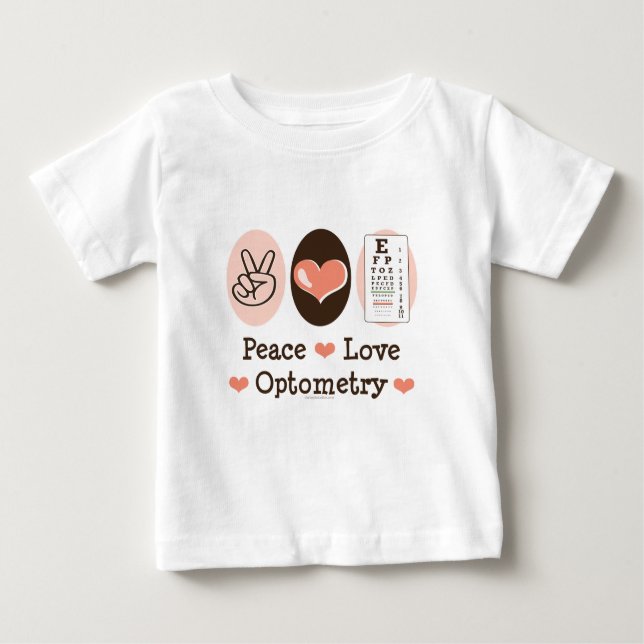 T-shirt de bébé d'optométriste d'optométrie (Devant)