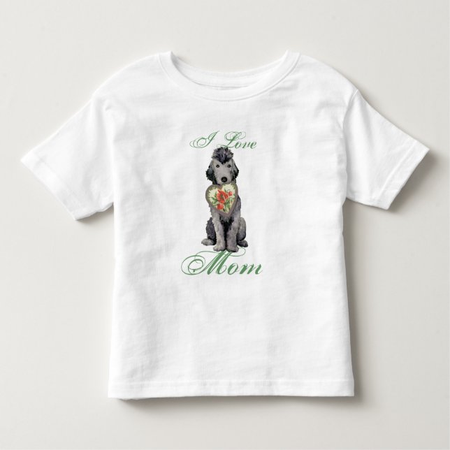 T-shirt de Bedlington Terrier Heart Mom (Devant)