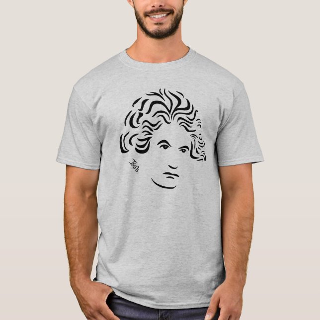 T-shirt de Beethoven (gris-clair) (Devant)