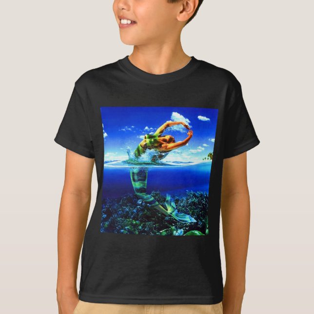 T-shirt De Belles Peintures De Sirènes (Devant)