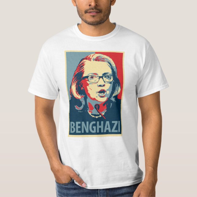 T-shirt de Benghazy - parodie d'affiche d'Obama (Devant)
