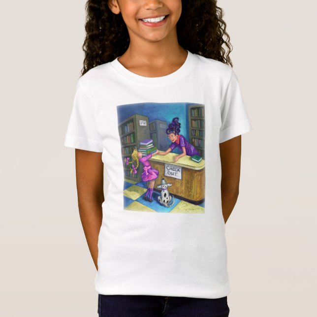 T-Shirt De bibliothèque de contrôle illustration (Devant)