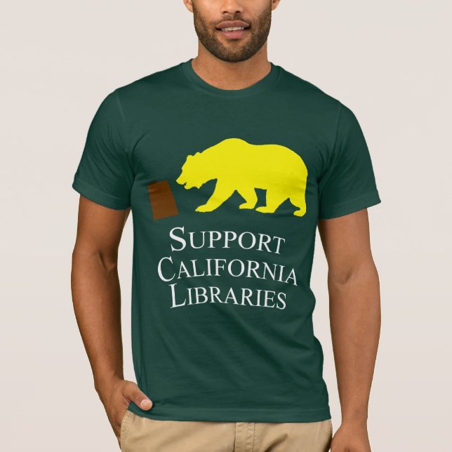 T-shirt de bibliothèques de la Californie de (Devant)