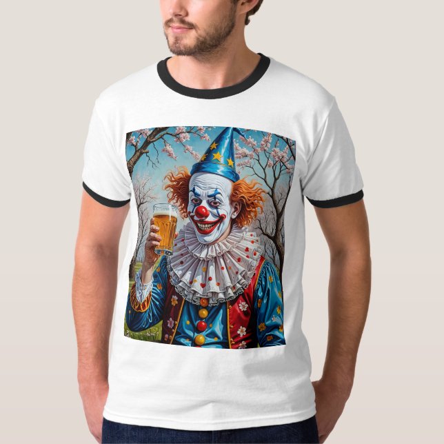 T-shirt de bière clown déplaisante pour les fêtes  (Devant)