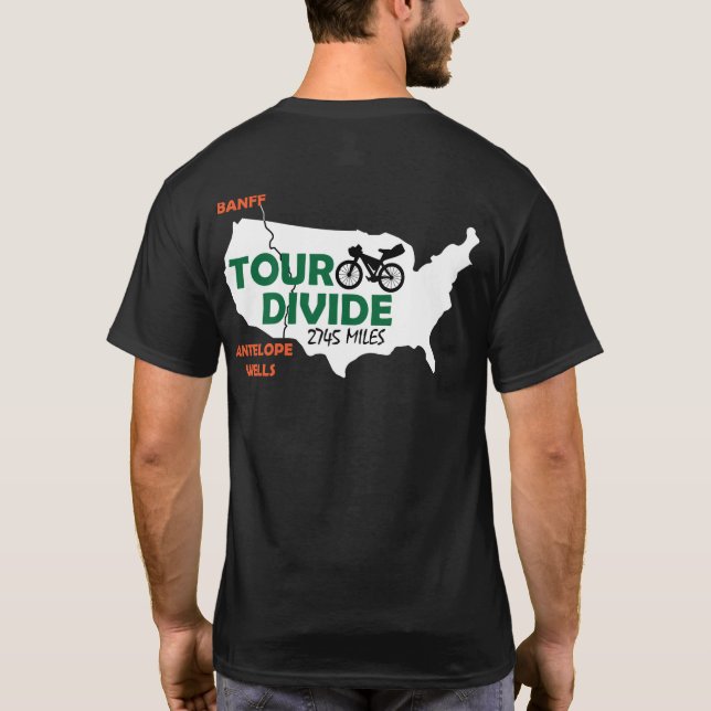 T-shirt de Bikepacking de clivage de visite (Dos)