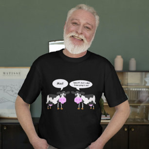 T-shirt de blague à deux vaches
