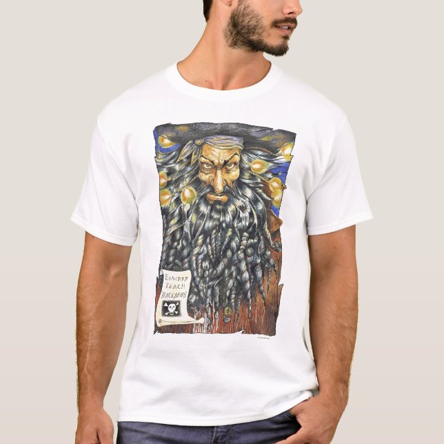 T-shirt de blanc de Blackbeard (Devant)