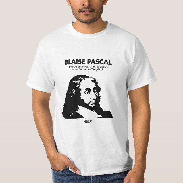 T-shirt de blanc de Blaise Pascal (Devant)