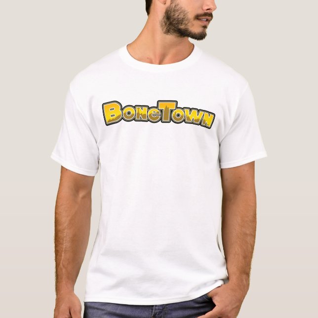 T-shirt de blanc de BoneTown (Devant)