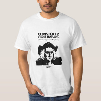 T-shirt de blanc de Christophe Colomb