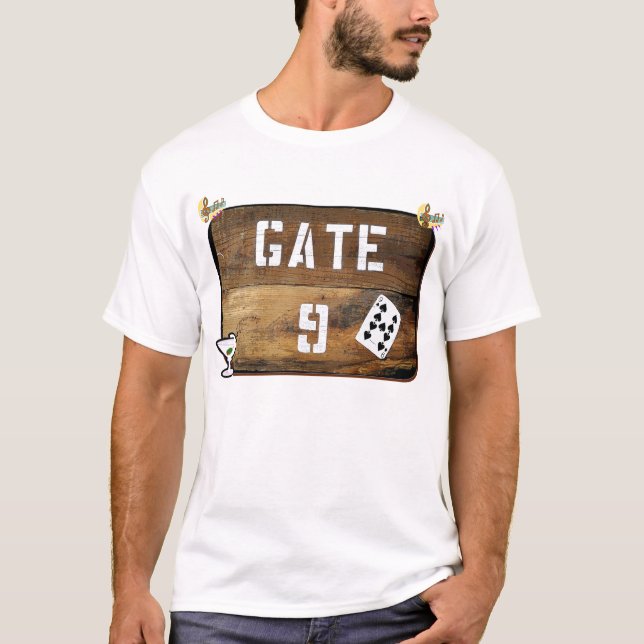 T-shirt de blanc de Gate9gear (Devant)