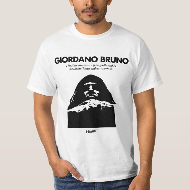 T-shirt de blanc de Giordano Bruno (Devant)