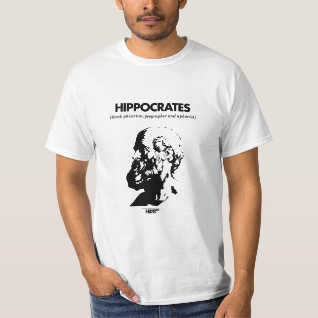 T-shirt de blanc de Hippocrate (Devant)