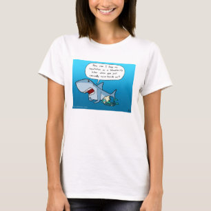 T-shirt de blanc de réputation de Shaaark