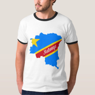 T-shirt de blanc de sonnerie de motif de Matonge