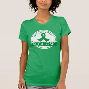 T-shirt de blanc de vert de soutien de conscience