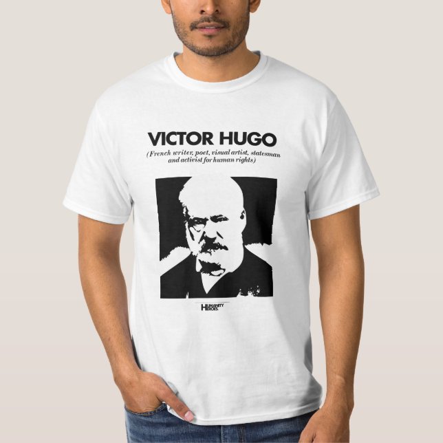 T-shirt de blanc de Victor Hugo (Devant)