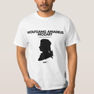 T-shirt de blanc de Wolfgang Amadeus Mozart