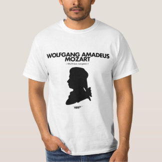 T-shirt de blanc de Wolfgang Amadeus Mozart